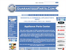 Tablet Screenshot of guaranteedparts.com